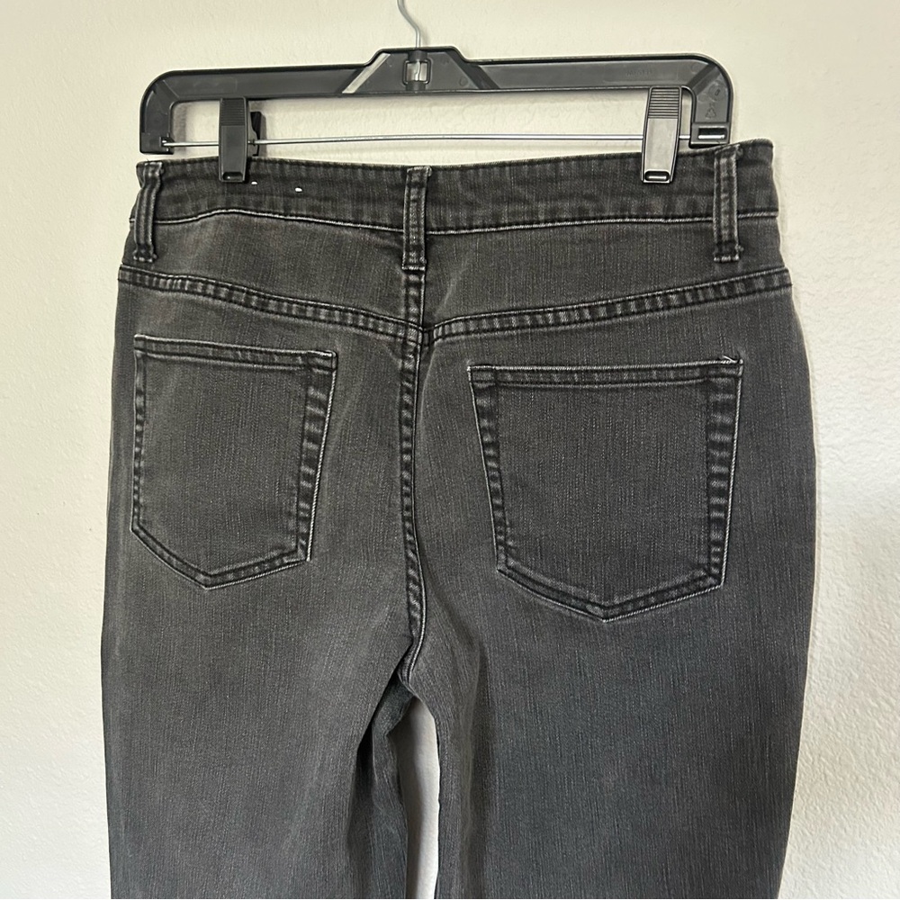 🖤 Coldwater Creek Natural Fit Dark Grey Denim Black Wash | Wide Straight | 10 - Picture 4 of 5